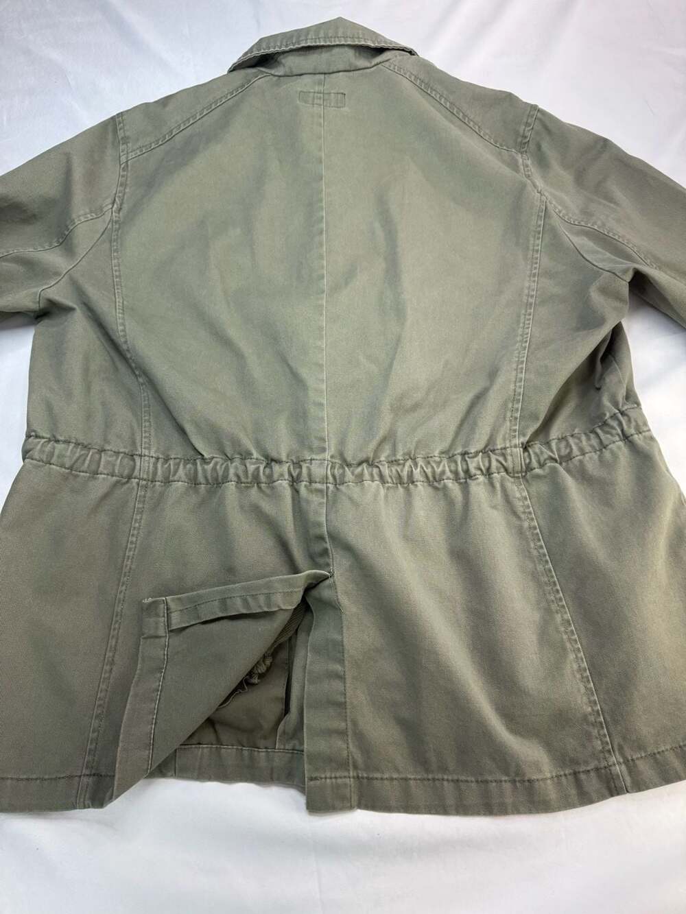 a.n.a A New Approach Women's XL Olive Green Military Utility Jacket Drawstring W - Picture 15 of 15